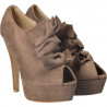 Pantofi dama, extravaganti cu toc stiletto gri