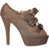 Pantofi dama, extravaganti cu toc stiletto gri