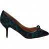 Pantofi femei eleganti, cu funda culoarea verde
