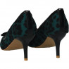 Pantofi femei eleganti, cu funda culoarea verde