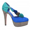 Sandale de gala, cu platforma si ornament colorat