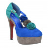 Sandale de gala, cu platforma si ornament colorat