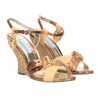 Sandale fashion, bronz, cu catarama