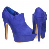 Pantofi dama, fashion, cu platforma, decupati, albastri