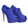 Pantofi dama, fashion, cu platforma, decupati, albastri