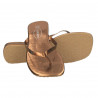 Saboti flip flops, culoarea bronz