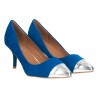 Pantofi femei, eleganti, cu varf lacuit, albastri