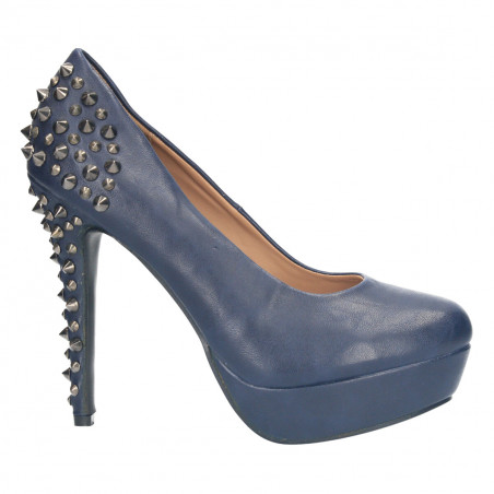 Pantofi dama, eleganti, cu tinte, culoarea albastru
