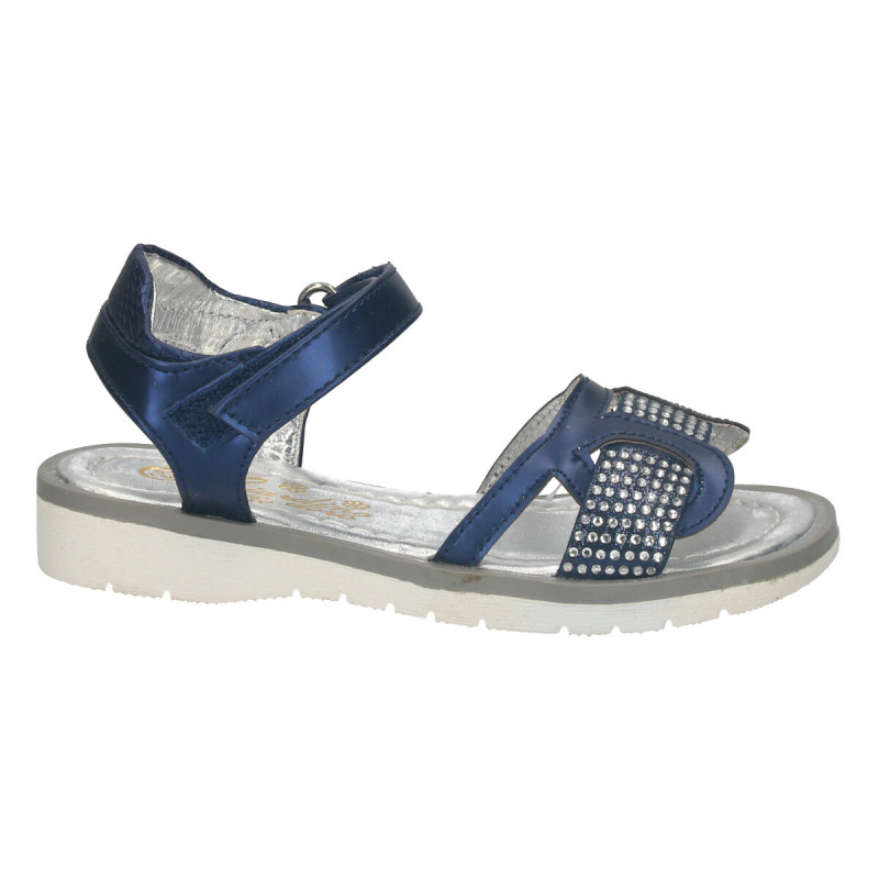 Sandale moderne, cu strasuri pentru fete, blue Sandale moderne, cu strasuri pentru fete, blue