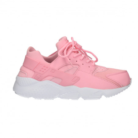 Sneakers roz, piele eco, textil, talpa groasa