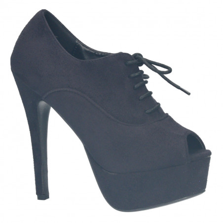 Pantofi femei, extravaganti, negri cu toc