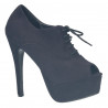 Pantofi femei, extravaganti, negri cu toc