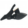 Pantofi negri, trendy, toc mediu