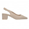 Pantofi dama, trendy, bej, toc mediu