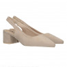 Pantofi dama, trendy, bej, toc mediu