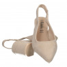 Pantofi dama, trendy, bej, toc mediu