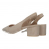 Pantofi dama, trendy, bej, toc mediu