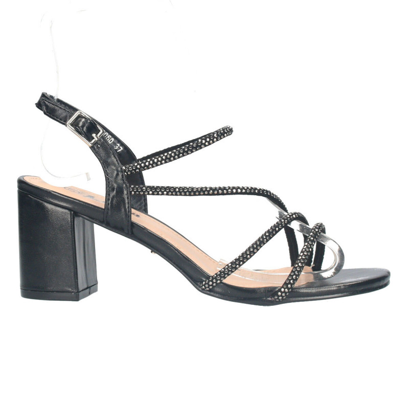Sandale negre, de gala, cu strasuri Sandale negre, de gala, cu strasuri