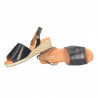 Sandale casual, negre, talpa canepa