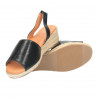 Sandale casual, negre, talpa canepa