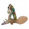 Sandale trendy, toc masiv, imprimeu snake