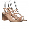 Sandale glamour, auriu antic, toc mediu