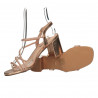 Sandale glamour, auriu antic, toc mediu