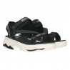 Sandale femei, sport, negre, talpa alba