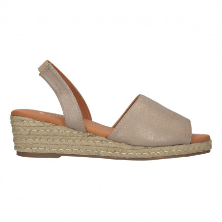 Sandale boho, bej, textura glamour