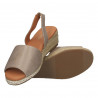 Sandale boho, bej, textura glamour