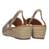 Sandale boho, bej, textura glamour