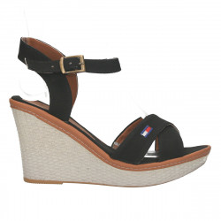 Sandale negre, simple, stil smart casual