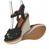 Sandale negre, simple, stil smart casual