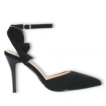 Pantofi de vara, negri, toc stiletto