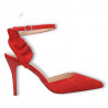 Pantofi de vara, rosii, toc stiletto