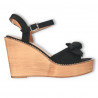 Sandale negre, platforma inalta