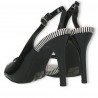 Sandale elegante, negre, transparent