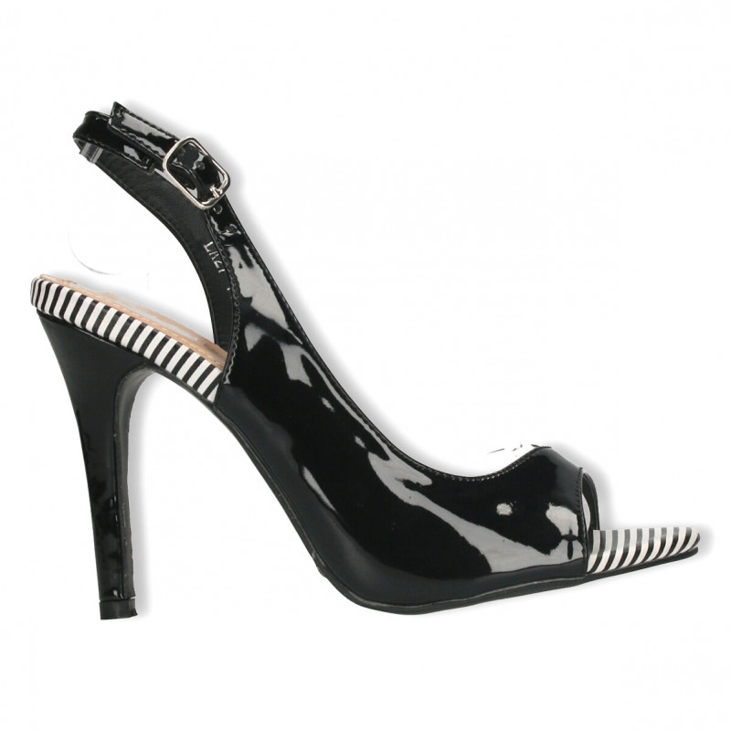 Sandale elegante, negre, transparent Sandale elegante, negre, transparent