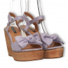 Sandale dama, talpa wenge, culoarea violet