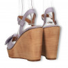 Sandale dama, talpa wenge, culoarea violet