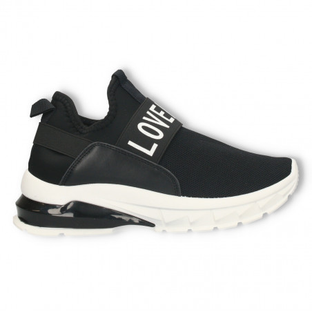 Sneakers negri, LOVE, pentru femei