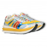 Sneakers femei, talpa inalta, insertii metalizate