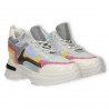 Sneakers talpa inalta, cu gliter si paiete