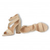 Sandale bej, dama, velur eco