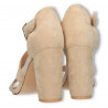 Sandale bej, dama, velur eco