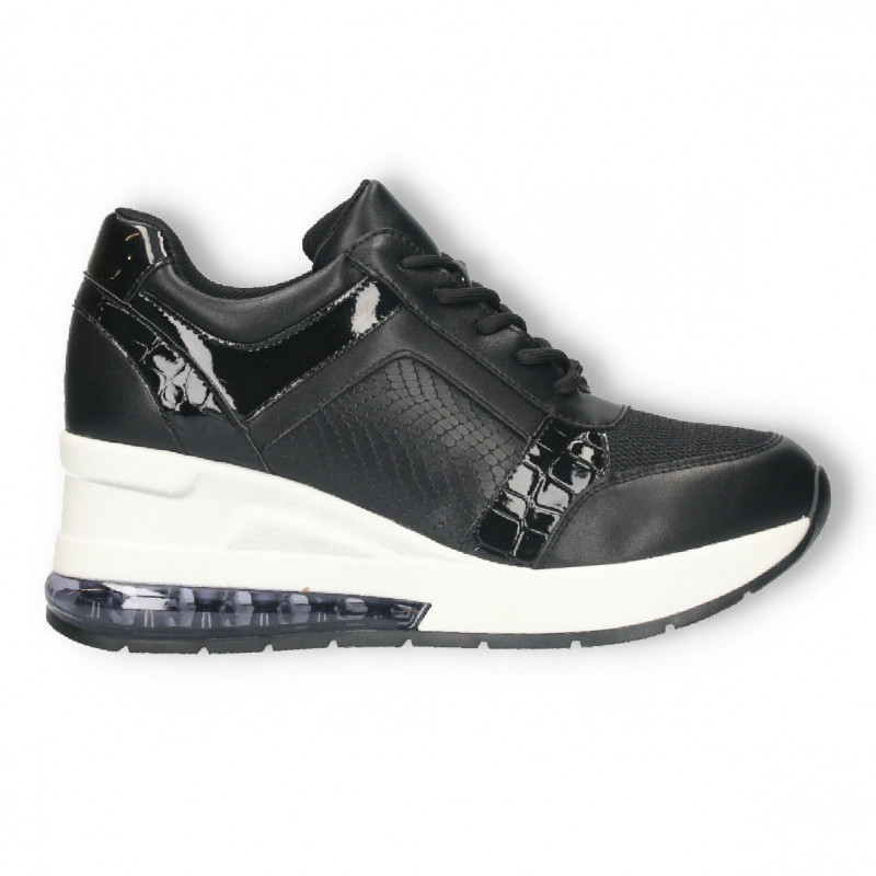 Sneakers dama, negri, talpa inalta