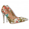Pantofi stiletto, material floral