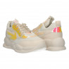 Sneakers albi, de dama, talpa groasa