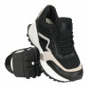 Sneakers negri, talpa alba, pentru femei