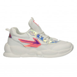 Sneakers urbane, albe, pentru femei